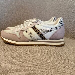 Gola Lavender, White & Animal-Print Women’s Sneaker